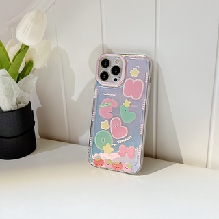 Ốp Điện Thoại Họa Tiết Hoa Màu Laser Đơn Giản Chống Sốc Cho IPhone 13 12 11 Pro Max 8 7 Plus X XS XR