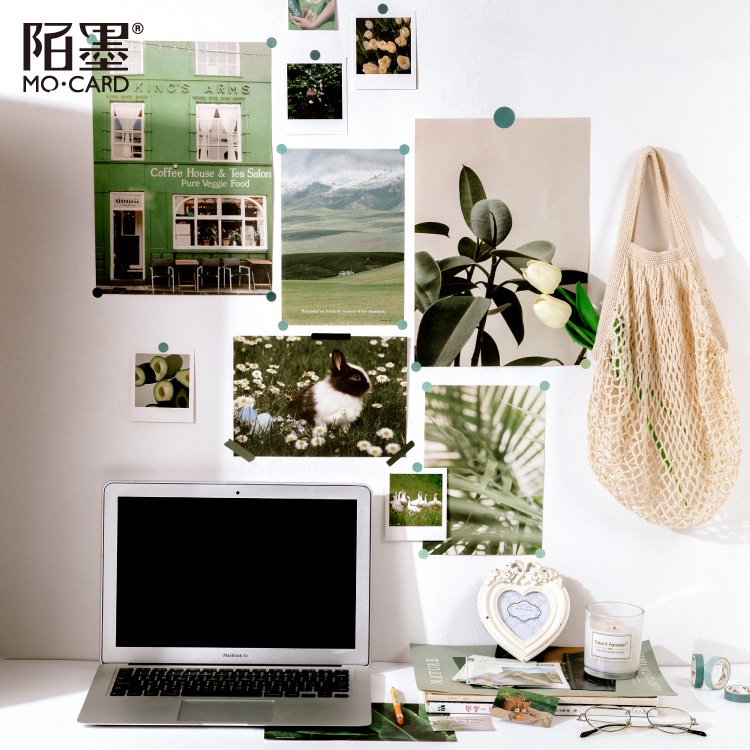 Decor bàn học phòng bàn làm việc set sticker washi tape giấy ghi chú giấy dán tường HD118-K82