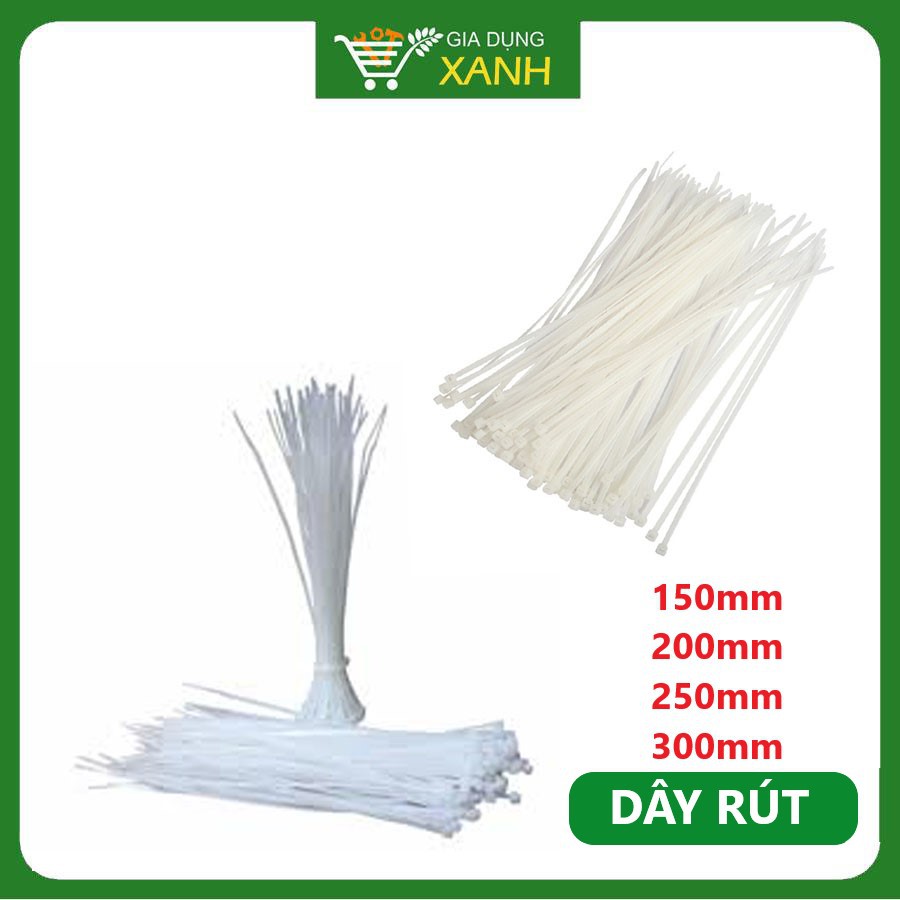 Dây rút các loại màu trắng dài 150mm ,200mm, 250mm, 300mm | Shopee Việt Nam