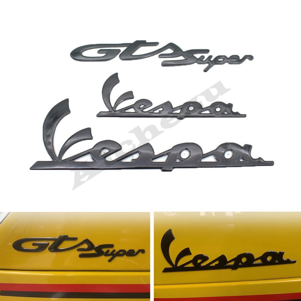 Logo 3D Bằng Nhựa Trang Trí Xe Vespa GTS Super 250 300 Sprint