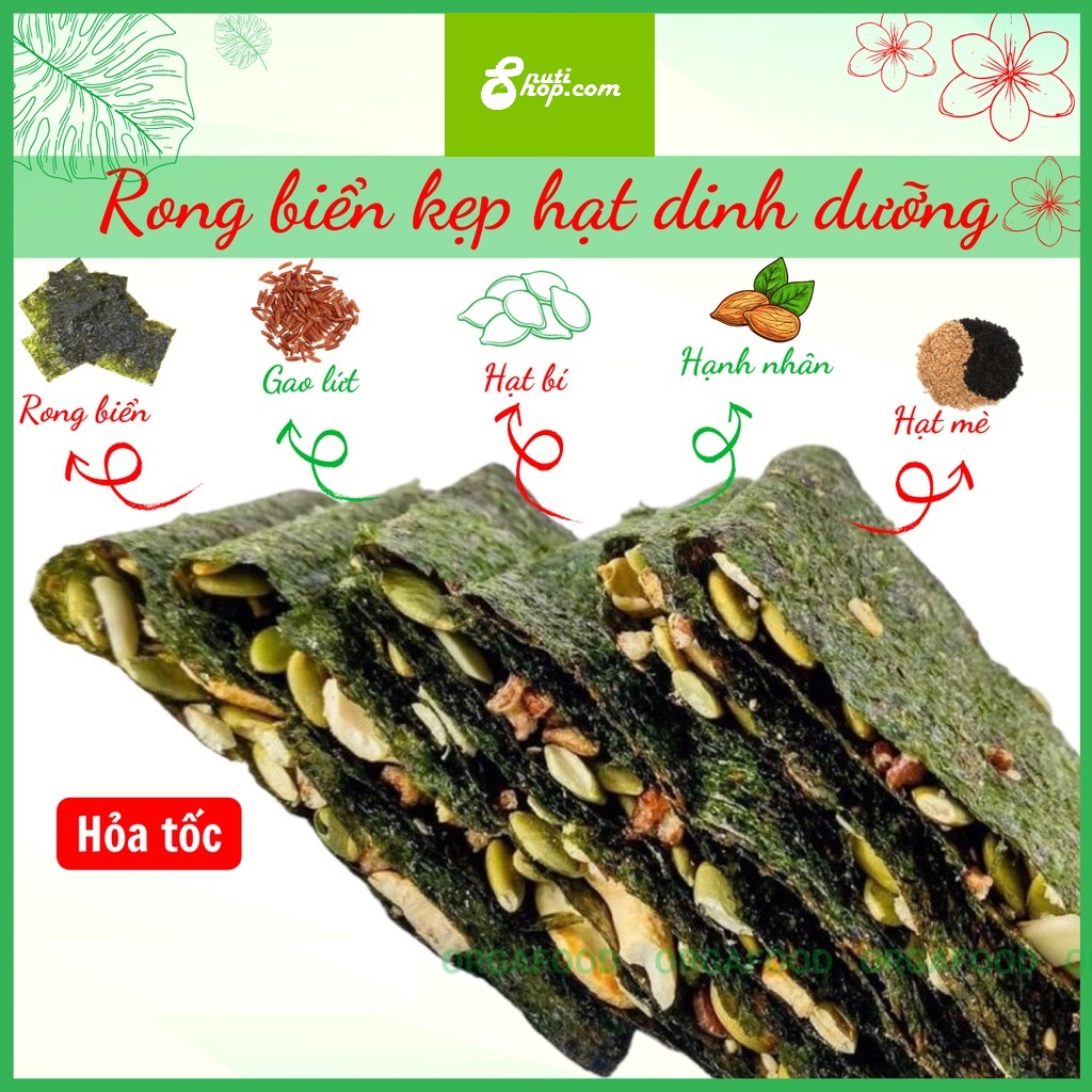 [Ăn kiêng] Rong biển kẹp hạt dinh dưỡng/Gạo lứt rong biển mix hạt dinh ...