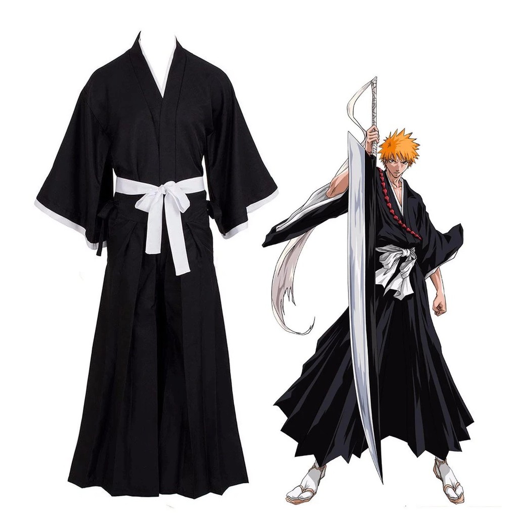 Trang Phục Hóa Trang Bleach Kurosaki Ichigo Cosplay Cho Nam Nữ Truyền Thống Nhật Bản Kimono Dành