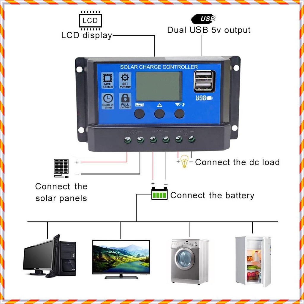 Bộ điều Khiển Sạc Pin Năng Lượng Mặt Trời 20a 12v 24v Shopee Việt Nam