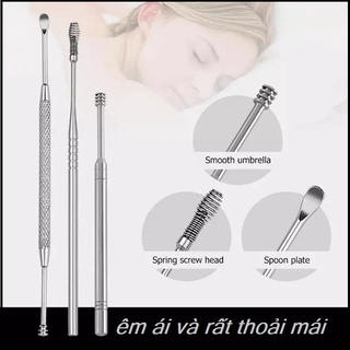 BỘ DỤNG CỤ LÂY RÁY TAI AN TOÀN CHUYÊN NGHIỆP GỒM 5 CÂY THÉP KHÔNG RỈ CÓ HỘP ĐỰNG