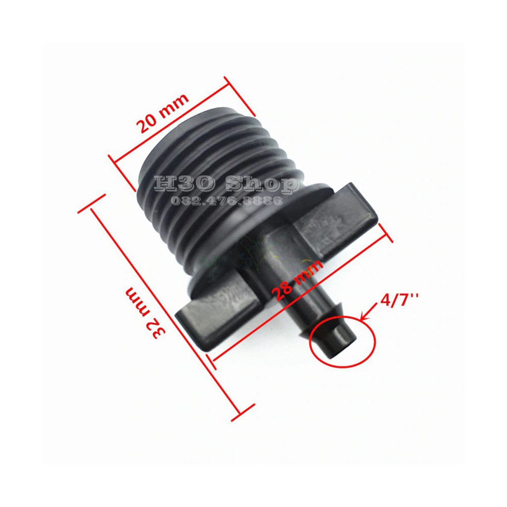 Ren Nối Chuyển Nhanh Ống Nhựa 21 Ra Ống 6mm ,8mm  Hệ Thống Tưới Tự Động, Béc Tưới