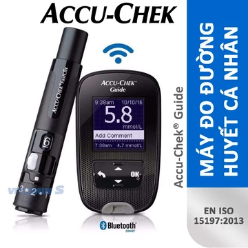 ACCU-CHEK GUIDE ⚡ Máy đo đường huyết chính hãng ROCHE-ĐỨC ⚡ Chính xác, an toàn, bảo hành trọn đời ⚡ Hộp que 25