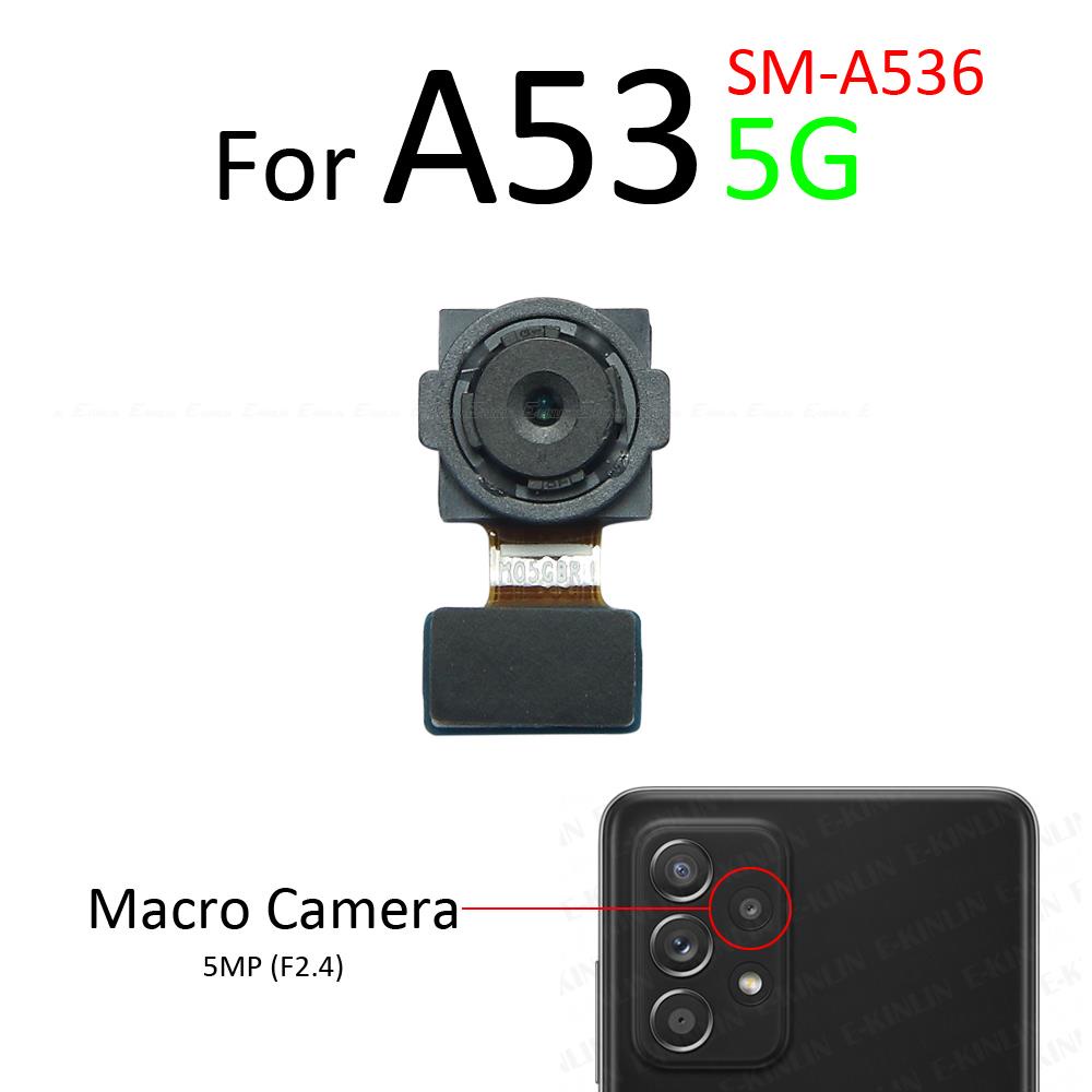 Mặt Trước Selfie Mặt Sau Chính Telephoto Macro Độ Sâu Siêu Rộng Camera Cho Samsung Galaxy A33 A53 A73 5G A336 A536 A736 Cáp Mềm Thay Thế Các Bộ Phận