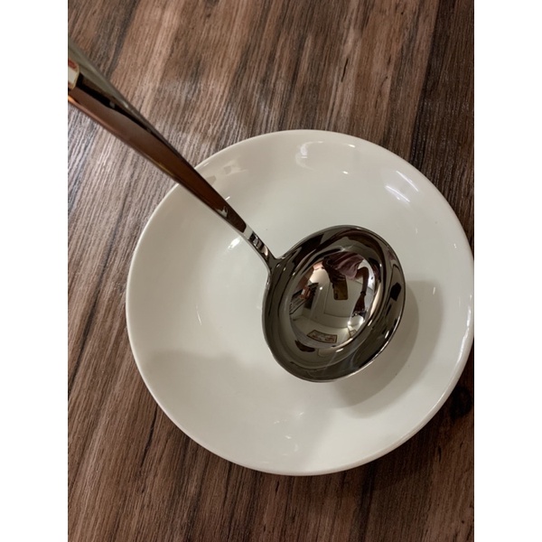 Muôi múc canh inox cao cấp hàng xuất Mỹ 24cm inox 18/10 304 sáng bóng ơi