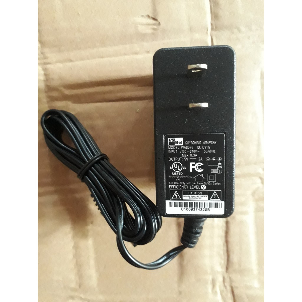 Nguồn 5V2A Acbel chân to 5.5x2.5 chính hãng mới 100%. 5V2A Acbel, 5V 2A Acbel, 5V-2A Acbel.