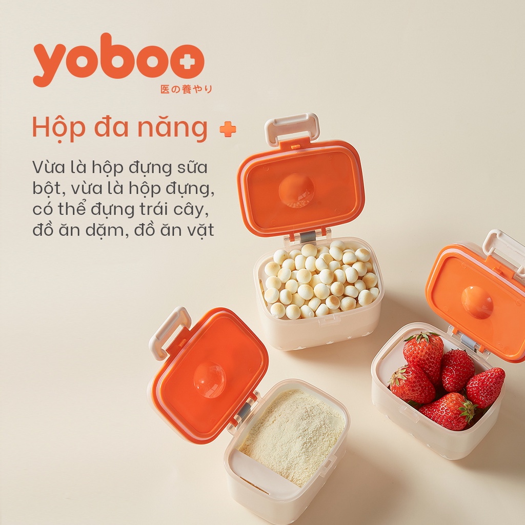 Ảnh Hộp đựng sữa bột chống ẩm đa năng cho bé Yoboo YB-0032 có ngăn đựng muỗng 2 lớp nắp đậy 360ml - Hàng chính hãng 2