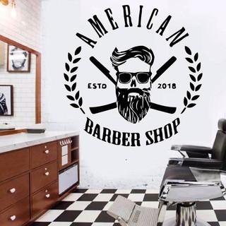 Decal Trang trí Barber, Salon cắt tóc, thu hút khách hàng, tạo điểm nhấn cho tiệm P6