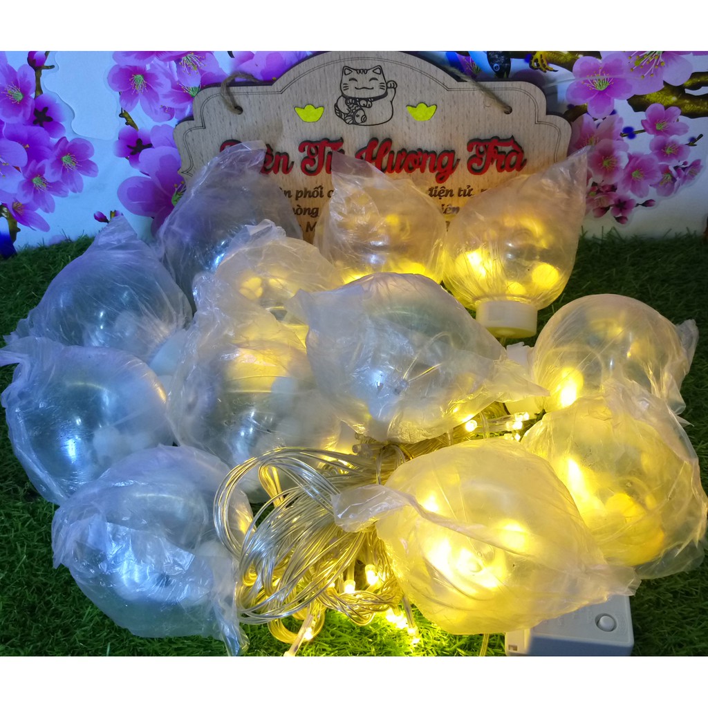 Dây đèn led thả rèm 12 QỦA CẦU Cổ Tích