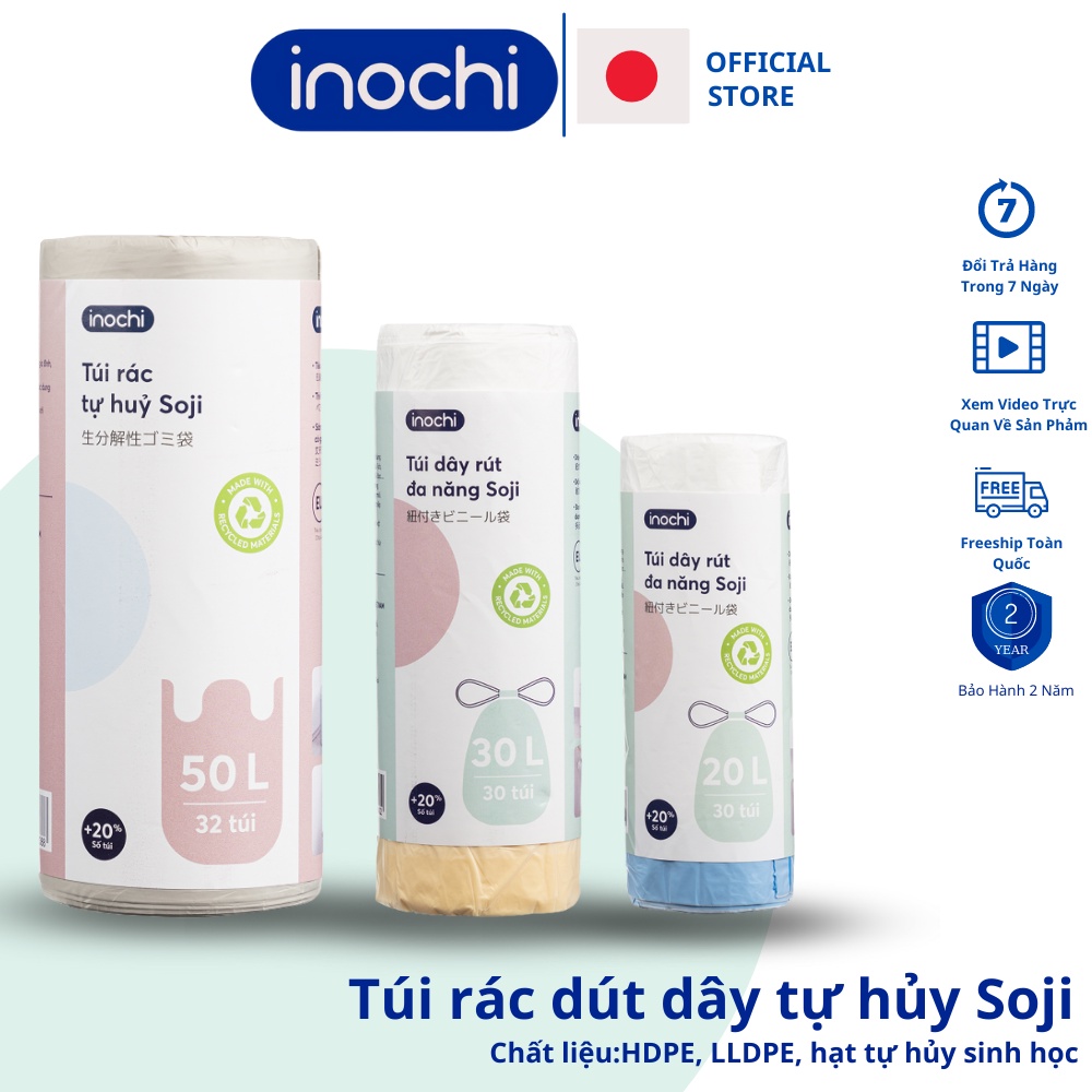 Túi đựng rác dây rút đa năng Soji 20L Chính hãng INOCHI | Shopee Việt Nam
