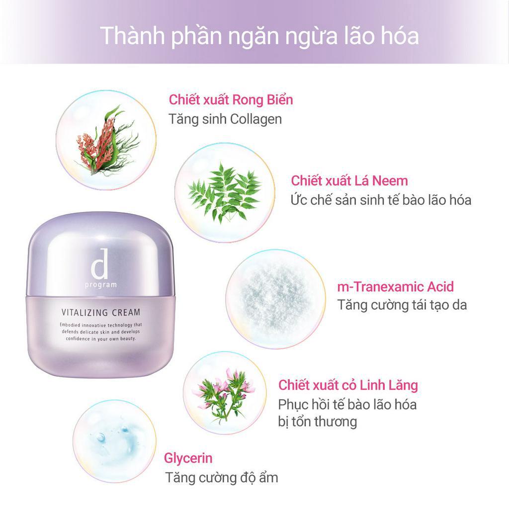 Ảnh Kem dưỡng da ngăn ngừa lão hóa Vitalizing Cream dProgram 45g 4