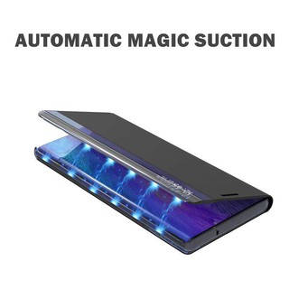 Bao Da Điện Thoại Nắp Lật Cửa Sổ Thông Minh Cho Samsung Galaxy Note 20 Ultra / Note 20 / Note 10 Plus
