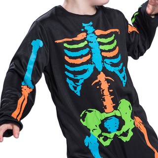 Trang phục xương đầy màu sắc cho trẻ em  Halloween