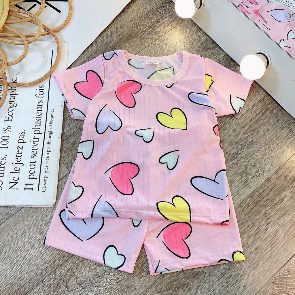 Bộ Cotton Thun Lạnh Siêu Mát Nhiều Hoạ Tiết Cute Cho Bé Trai Bé Gái 8-20kg