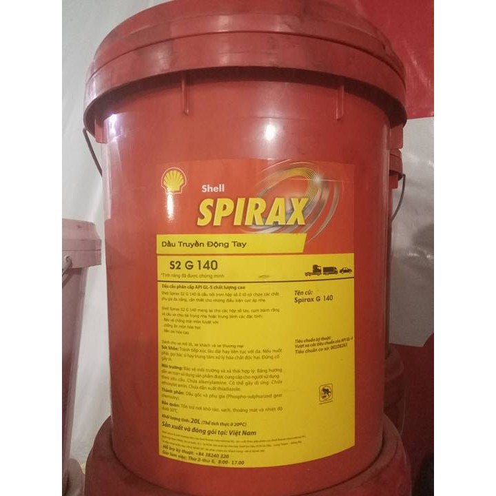 Dầu cầu hộp số Shell Spirax S2G 140 xô 20L | Shopee Việt Nam