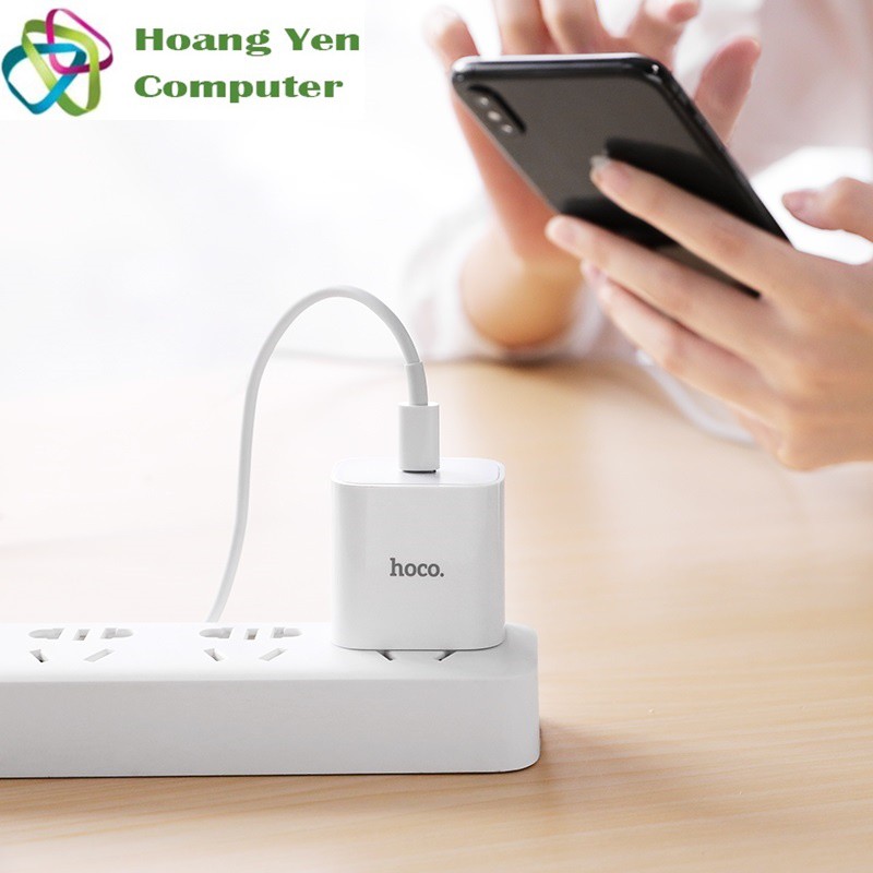 Cốc Sạc Nhanh Chui Type C Hoco C76 Plus PD3.0 QC3.0 20W - BH 12 Tháng Chính Hãng - Hoàng Yến Computer