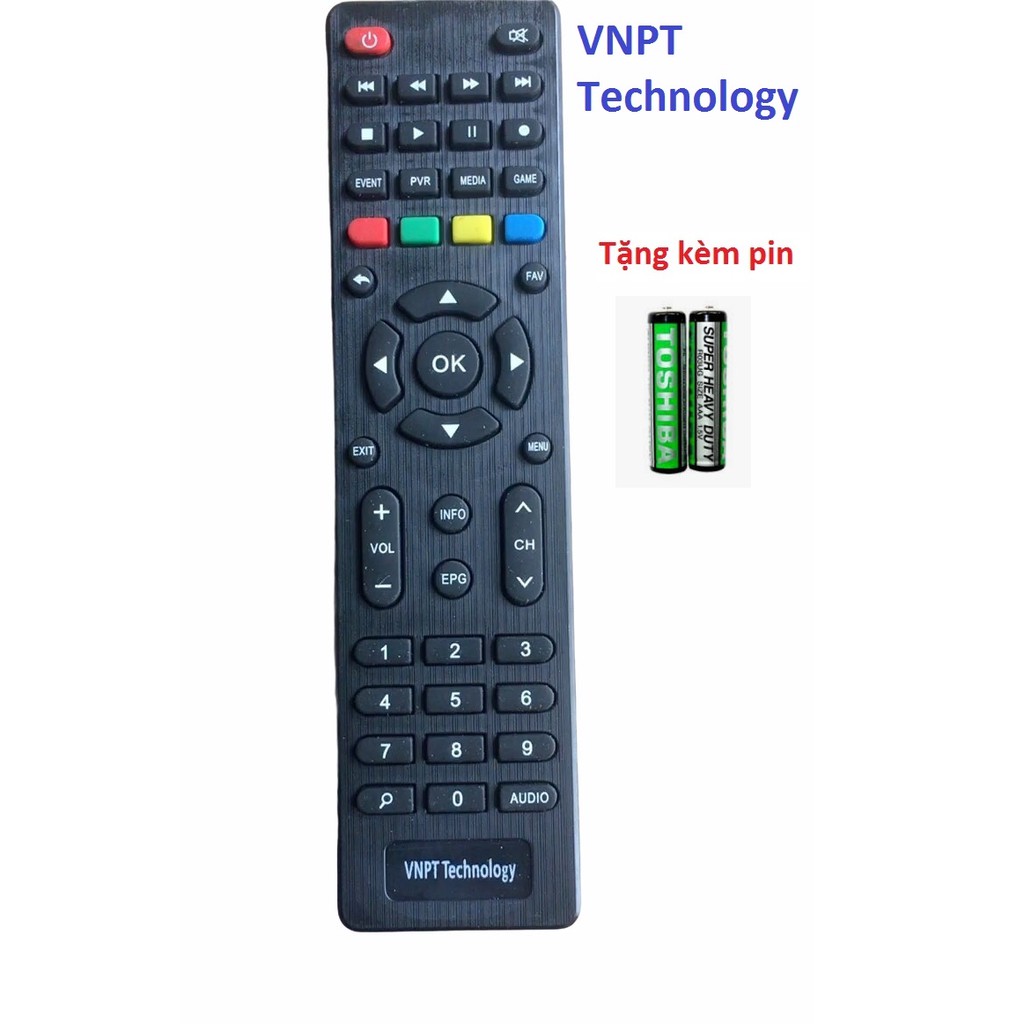 ĐIỀU KHIỂN ĐẦU THU VNPT TECHNOLOGY-tặng kèm pin (không tương thích với đầu mytv ,smartbox của Vnpt )