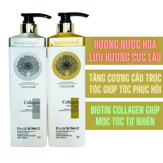 Cặp Dầu Gội Xả Collagen Vinge 1000ML Giảm Rụng Tóc, Ngăn Rụng Tóc, Phục Hồi Tóc Hư Tổn