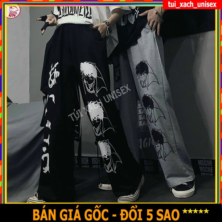 🌸 SIÊU CHẤT 🌸 Quần nỉ unisex nam nữ form rộng in hoạ tiết hoạt hình ( ỐNG XUÔNG DÀI 90CM) 02 C1