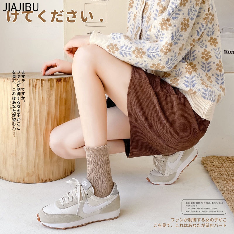 1-5 đôi Vớ Bong Bóng Thời Trang JK Chất Lượng Cao Ins Style Solid Color Ren Mid Tube Vớ Vớ Lolita Phong Cách Harajuku Của Nhật Bản Vớ Công Chúa Dễ Thương Màu Trắng Vớ Thể Thao Thoáng Khí College Style Solid Color Breathable Socks Bubble Socks