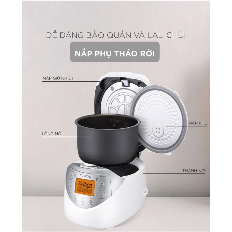 Ảnh Nồi cơm điện tử CUCKOO 1.08L lít CR-0631F - Hàng chính hãng - Chất lượng Hàn Quốc 3