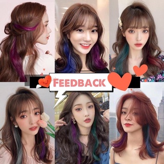 Set 2 Kẹp highlight tóc giả xoăn nhuộm Ombre nhiều màu Hàn Quốc HaminStore