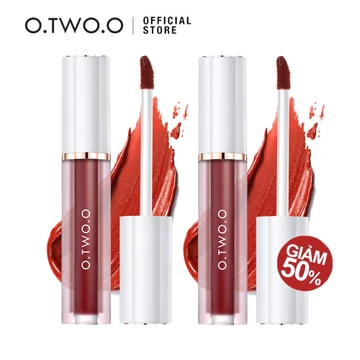 Son kem lì O.TWO.O 3ml gồm 20 màu sắc mềm mịn như nhung lâu trôi trang điểm cho môi
