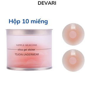 Miếng dán ngực ti silicon keo siêu dính giúp bảo vệ nhũ hoa chống lộ tái sử dụng DEVARI D329