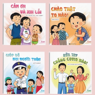 Sách Ehon Kỹ Năng Sống Bon Là Bé Ngoan (Bộ 4 cuốn)