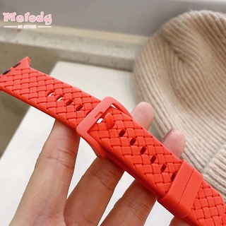 Dây đeo silicon bện thích hợp cho đồng hồ thông minh Apple Watch Series 7/ 6/ SE/ 5 iwatch 45/ 44/ 42/ 41/ 40/ 38mm