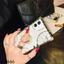 OPPO Reno 4 4PRO 4SE 6 6Z 6PRO 5 5Z 5PRO 5F 7 7Z 7PRO 3 2Z 2F A83 A1 K9 A57 A96 R15 R17 R11 PLUS F21PRO Ốp Điện Thoại Họa Tiết Đen Thời Trang Màu Trắng Sang Trọng Vuông
