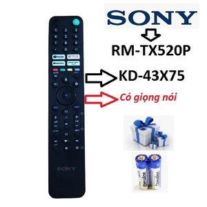 Điều khiển Tivi LED Sony KD-43X75 có giọng nói, Tặng kèm pin