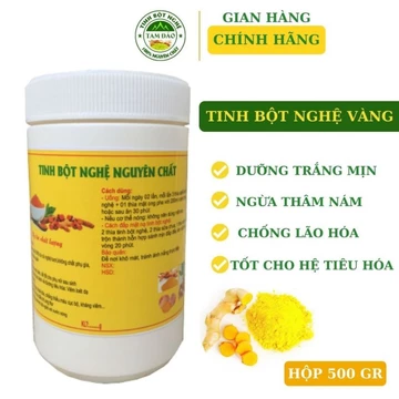 Tinh bột nghệ vàng nguyên chất Tam Đảo 500g làm đẹp, hỗ trợ tiêu hóa (tinh bột nghệ đỏ, đen, nghệ viên mật ong)