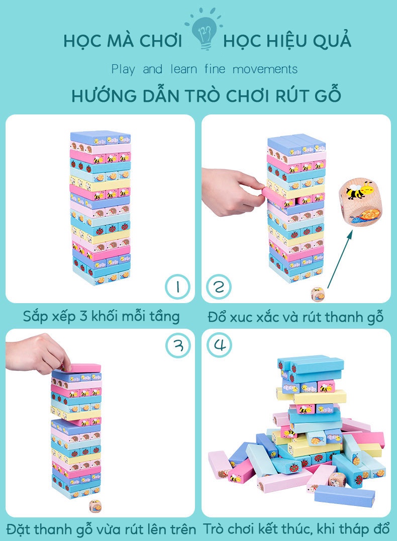 Đồ Chơi Rút Gỗ S-Kids - Chơi cùng bạn bè