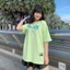 Áo thun nữ dáng rộng tay lỡ freesize màu hồng vàng xanh lá - click