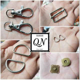 Phụ Kiện Làm Túi Handmade Bán Lẻ | Móc Khóa, Khoen D, Tăng Đơ Dây, Khóa Nam Châm, Khoen Nối Kim Loại DIY Túi Ví