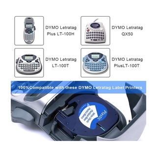 Nhãn Dán Dymo Letra Tag LT-100H LT-100T QX50 2000 XR XM 10PK 10PK Tương Thích Với Dymo Letra Tag 91330 91200K