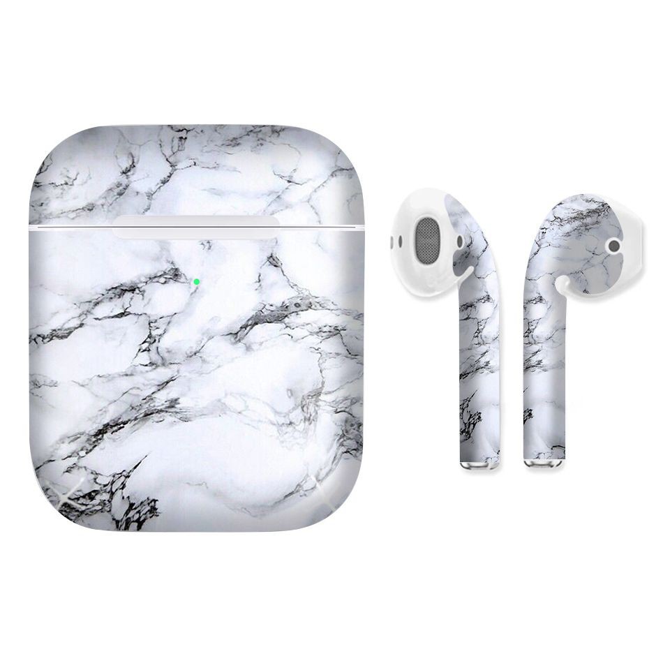 Miếng dán skin cho AirPods in hình đá trắng - dah006 (AirPods 1, 2, 3, Pro, i12)