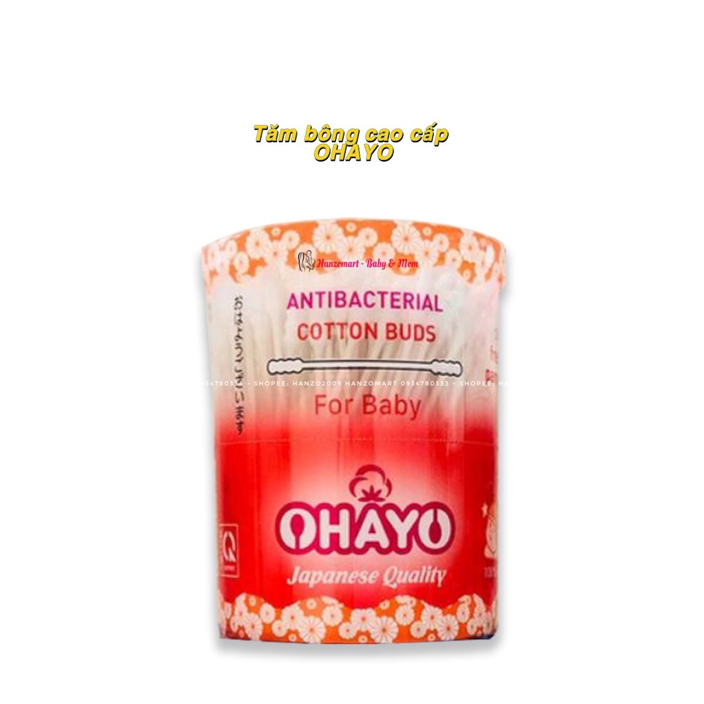 Tăm bông cho bé sơ sinh , trẻ em misuta vcool Yuki Hana bông tự nhiên