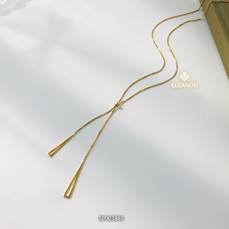 Dây chuyền nữ titan Eleanor Accessories mặt dây rút hình tam giác phụ kiện trang sức vòng cổ 3880