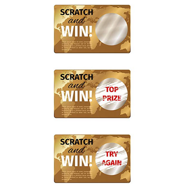 Set 300 miếng dán bạc tròn cào được 1 inch cho đồ dùng học tập/ bữa tiệc
