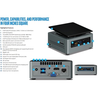 Intel NUC NUC6CAYH 8GB SSD120G Windows11 ミニPC Intel NUC