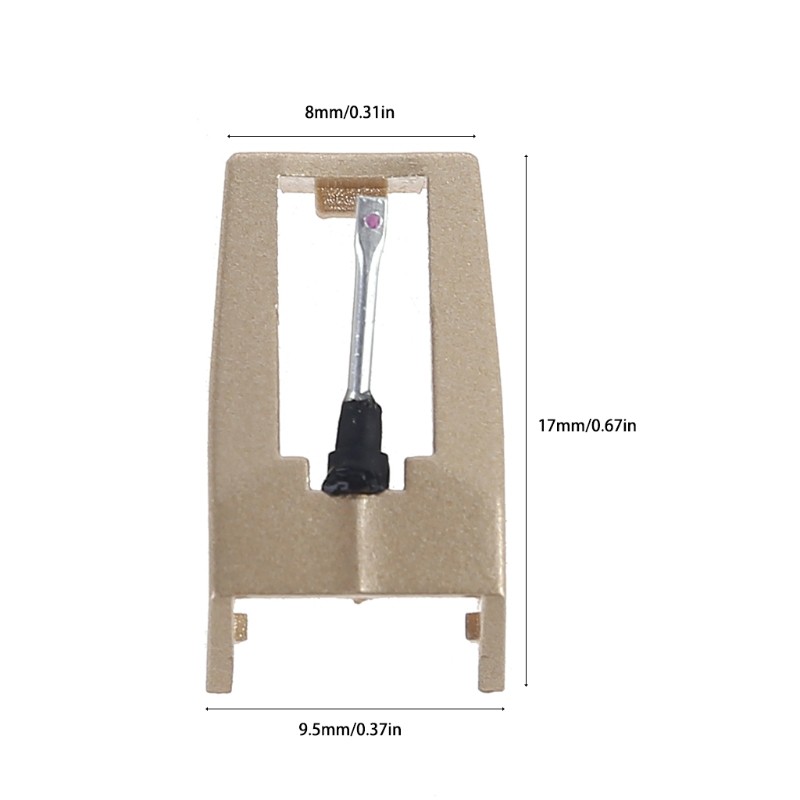2 Chiếc LP Bàn Xoay Máy Hát Kim Cương Stylus Kim Cho Máy Nghe Nhạc Ghi Âm Vàng
