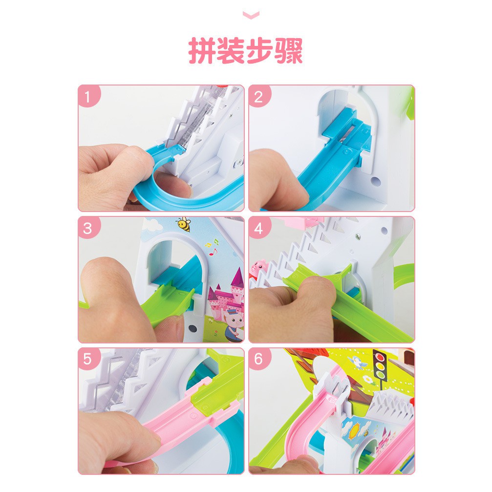 Bộ đồ chơi heo Peppa poli leo cầu thang có nhạc và có đèn ngộ nghĩnh cho bé
