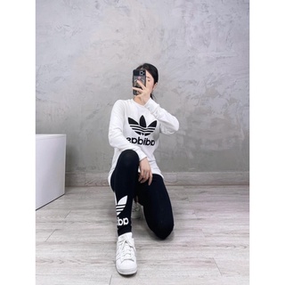 Quần Tập Gym Nữ [Legging] Double Logo Trefoil Cao Cấp [ĐỒ TẬP]