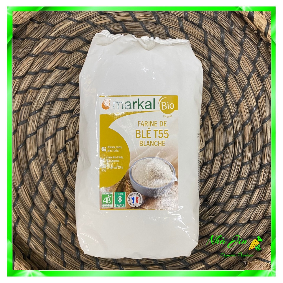 Farine de blé T55 blanche, 1kg, Markal