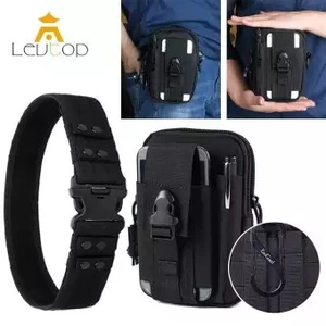 LEVTOP Túi đeo hông Thắt lưng nam Đen Chiến Thuật Molle Điện Thoại di động/Điện Thoại Thông Minh Eo-168-SPPL